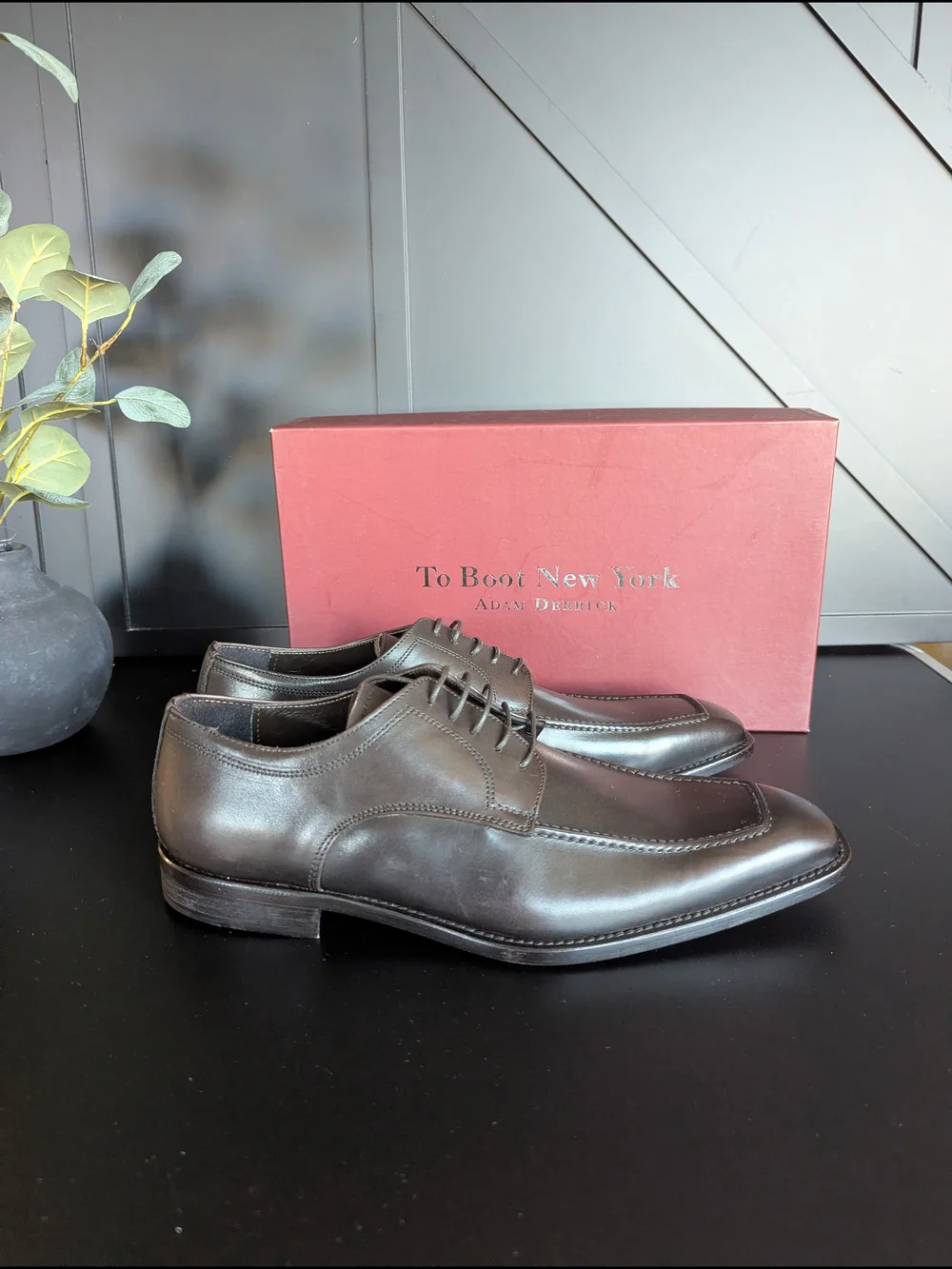 To Boot Men’s Dark Brown Leather Dress Shoes